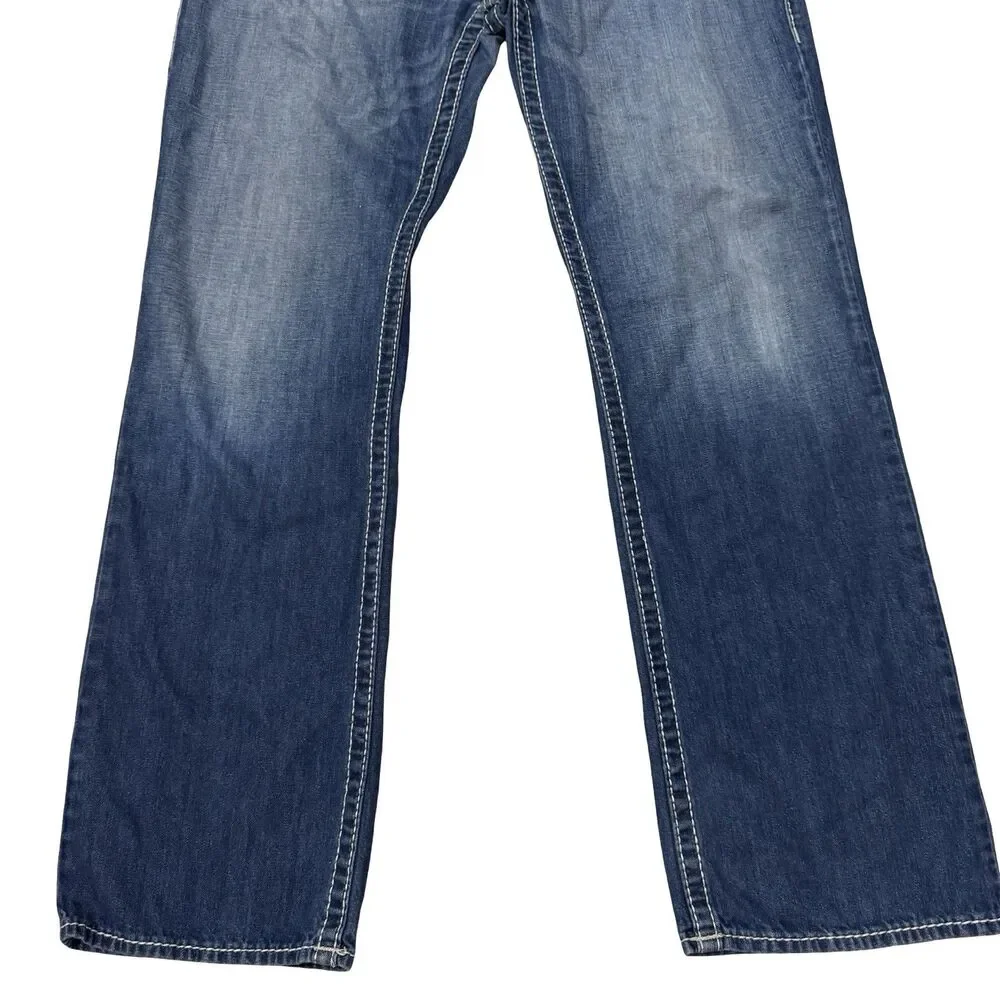 True Religion Big T Natural W/Flap Stitch Straight Leg Jean Men’s Size 38 Cotton